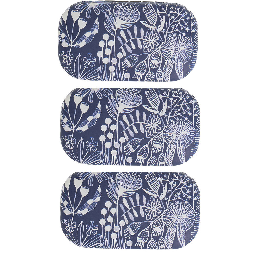 3PK Annabel Trends Safe Keeper Storage Case Organiser 8x5cm Navy Natives
