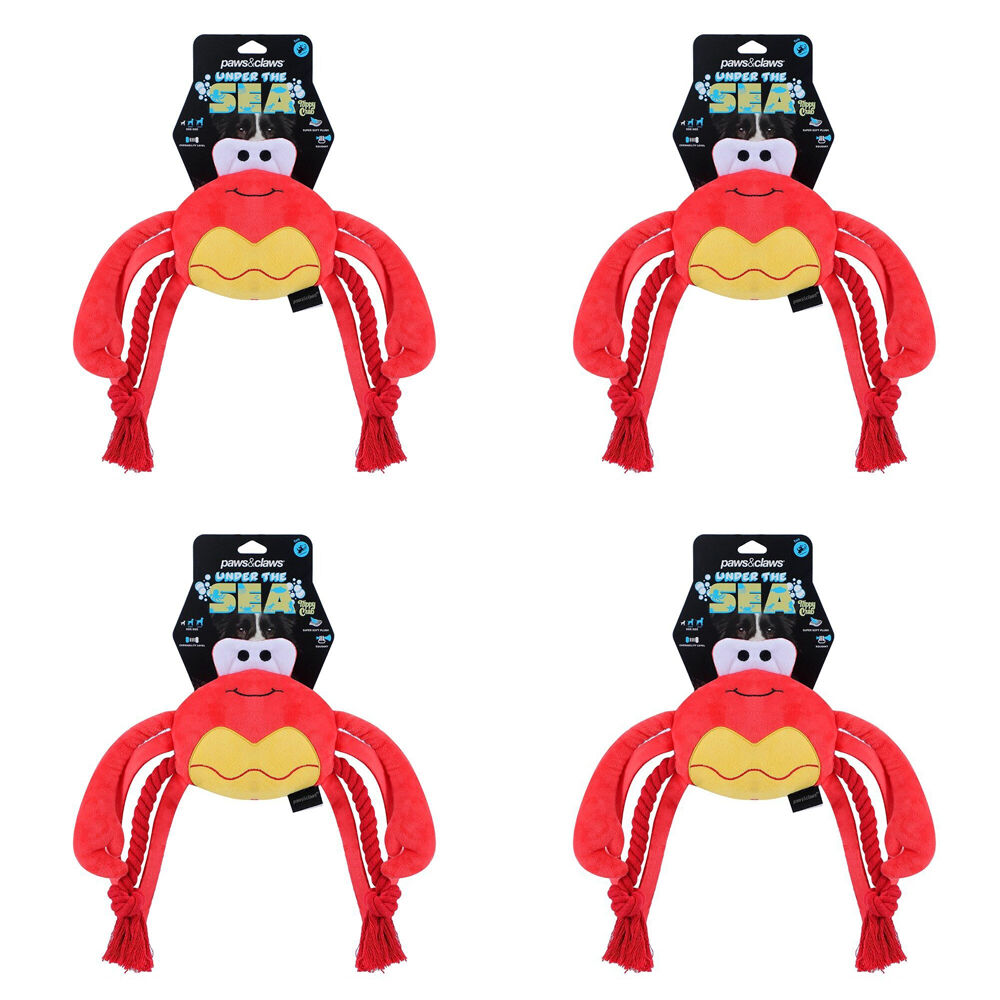 4PK Paws & Claws Under The Sea Plush Toy Nippy Crab 58x27x7cm