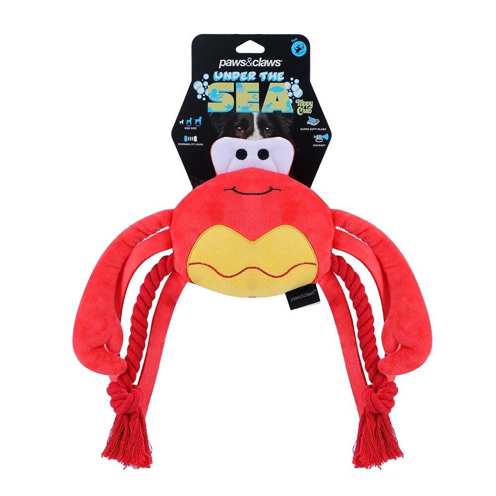4PK Paws & Claws Under The Sea Plush Toy Nippy Crab 58x27x7cm