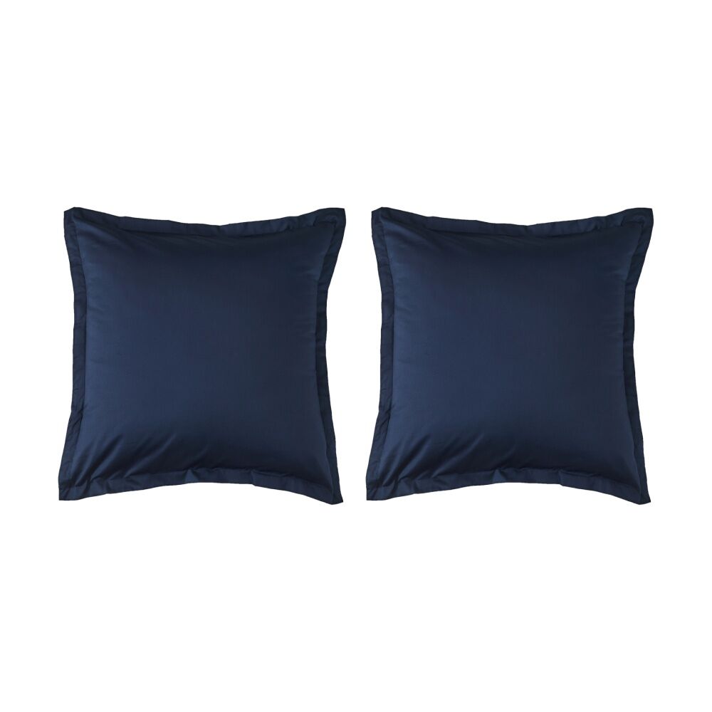 2PK Grosvenor House 500TC Egyptian Cotton Tailored European Pillowcase Navy Blue