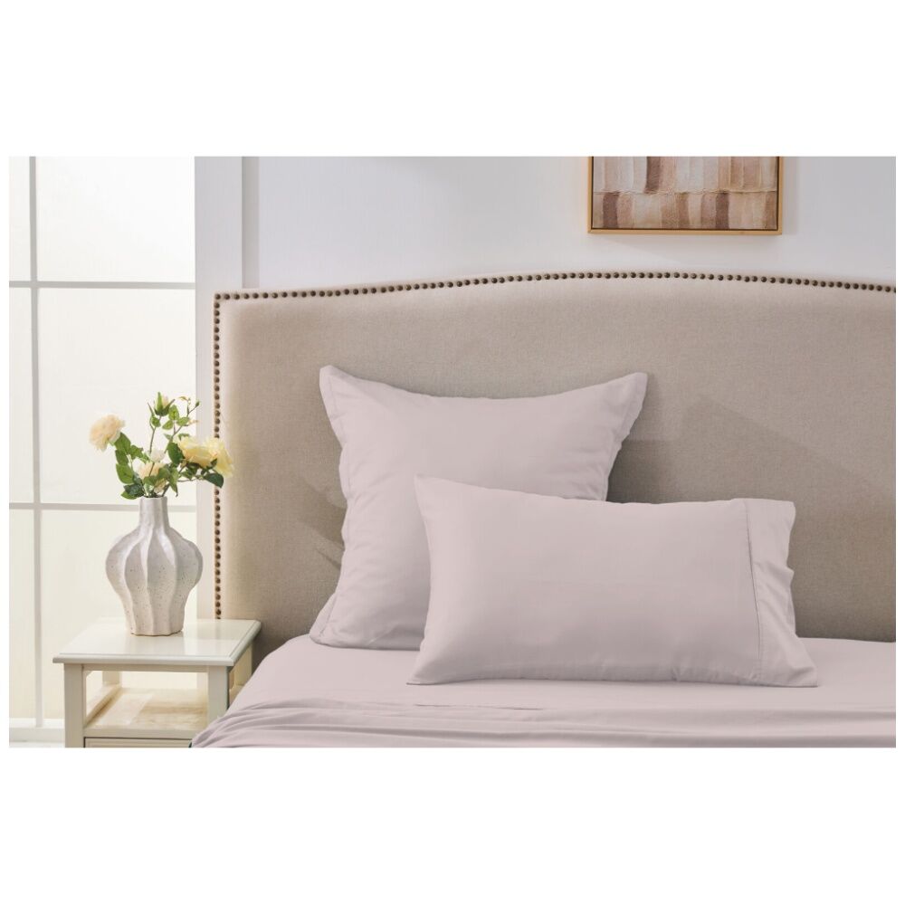 2PK Grosvenor House 500TC Egyptian Cotton Tailored European Pillowcase Pink