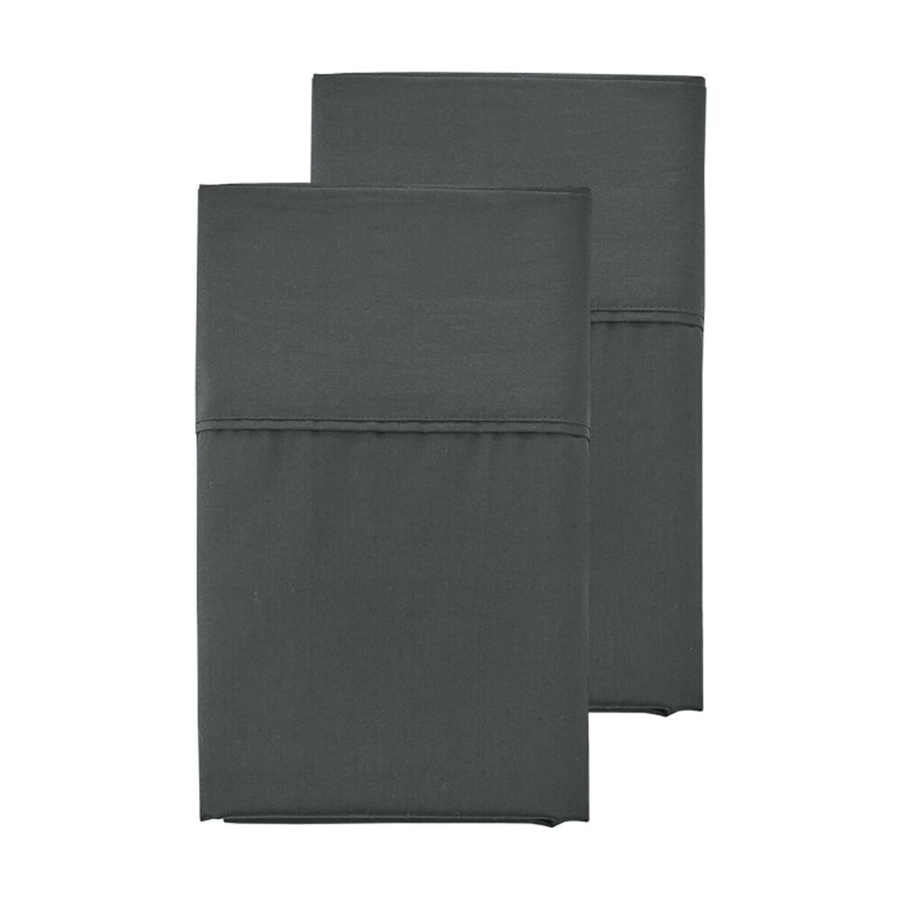 2x 2pc Grosvenor House 500TC Egyptian Cotton Standard Pillowcases Charcoal