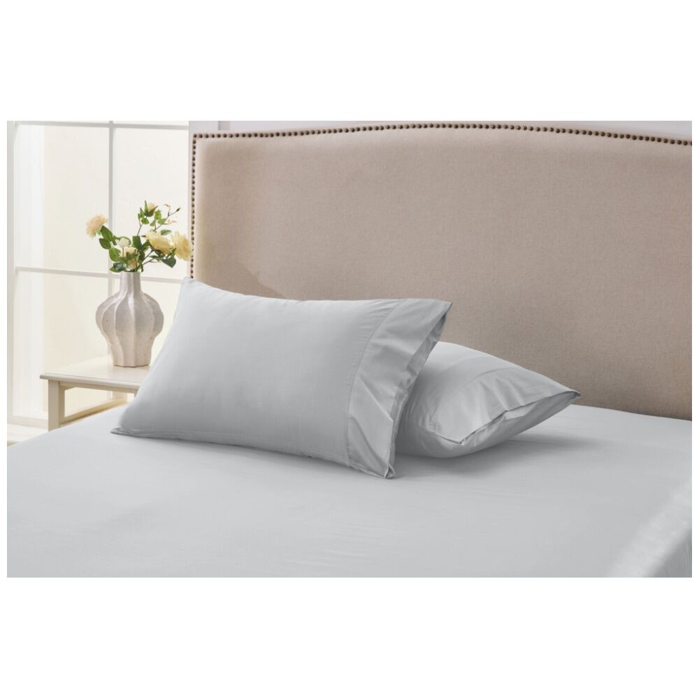 2x 2pc Grosvenor House 500TC Egyptian Cotton Standard Pillowcases Silver