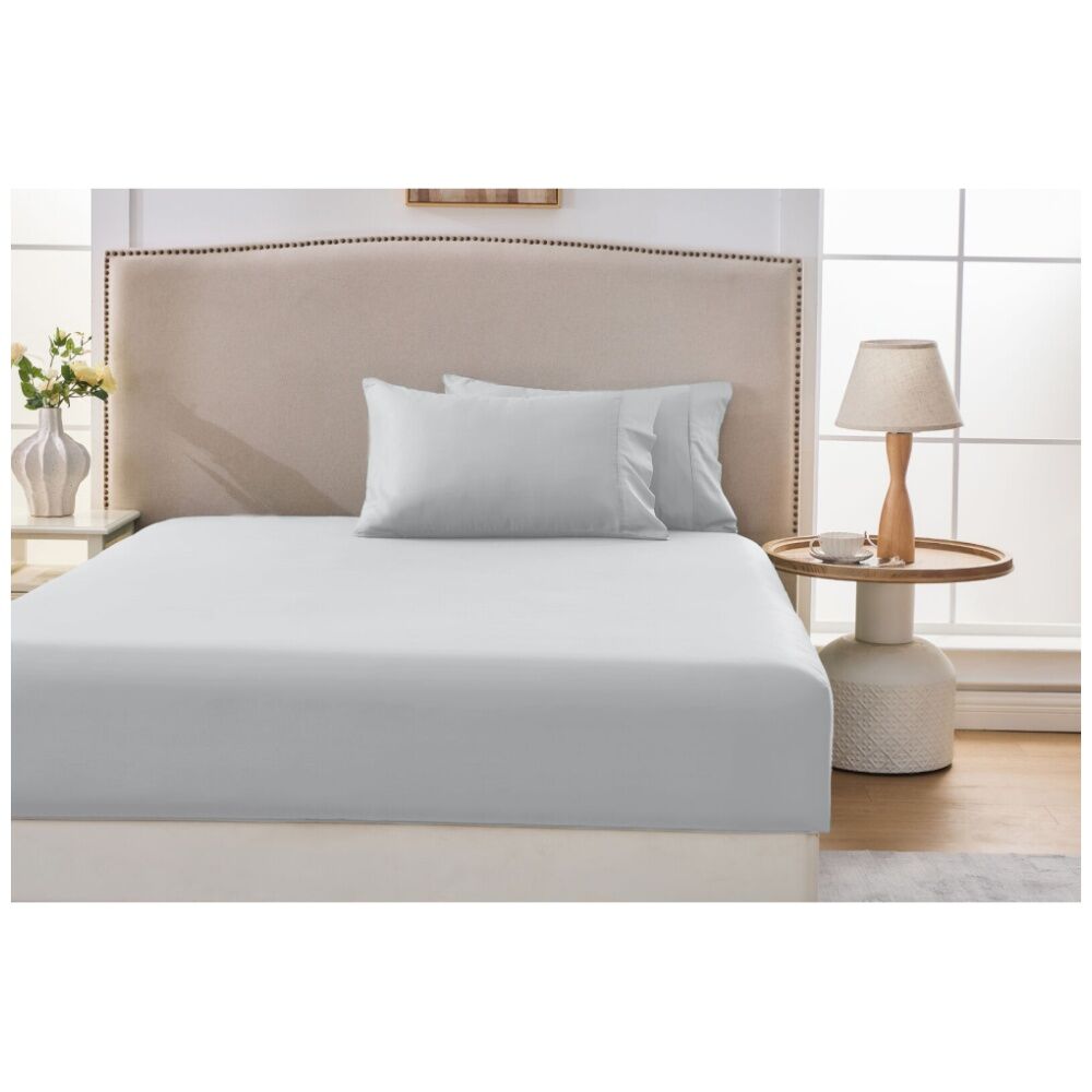 2x 2pc Grosvenor House 500TC Egyptian Cotton Standard Pillowcases Silver