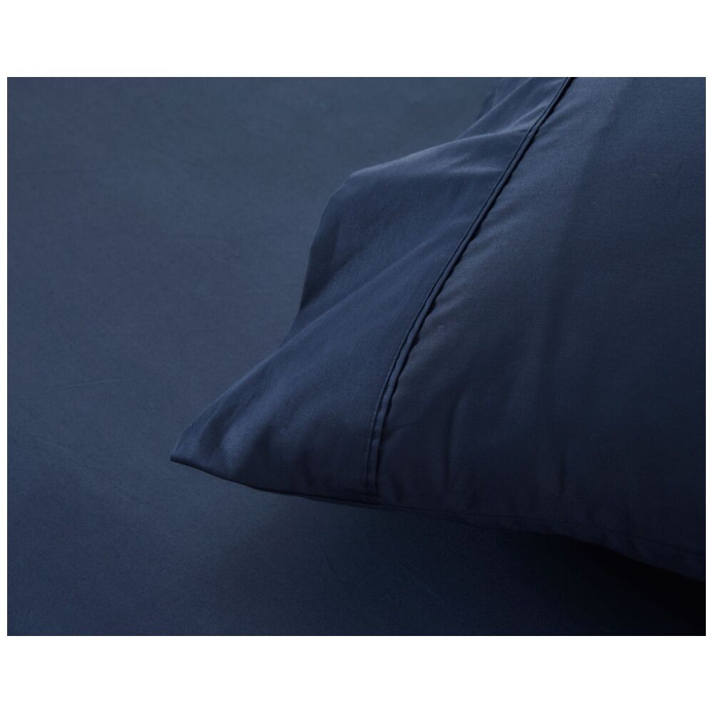 2x 2pc Grosvenor House 500TC Egyptian Cotton Standard Pillowcases Navy Blue
