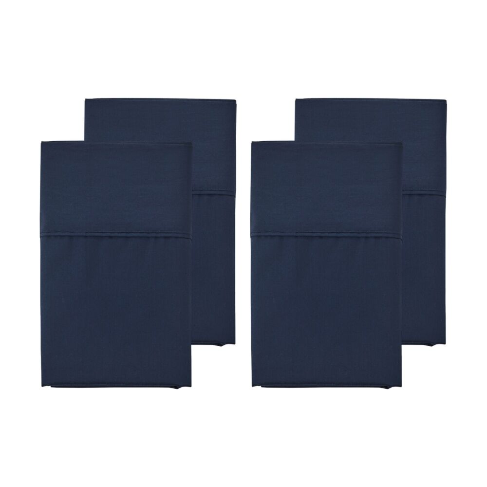 2x 2pc Grosvenor House 500TC Egyptian Cotton Standard Pillowcases Navy Blue