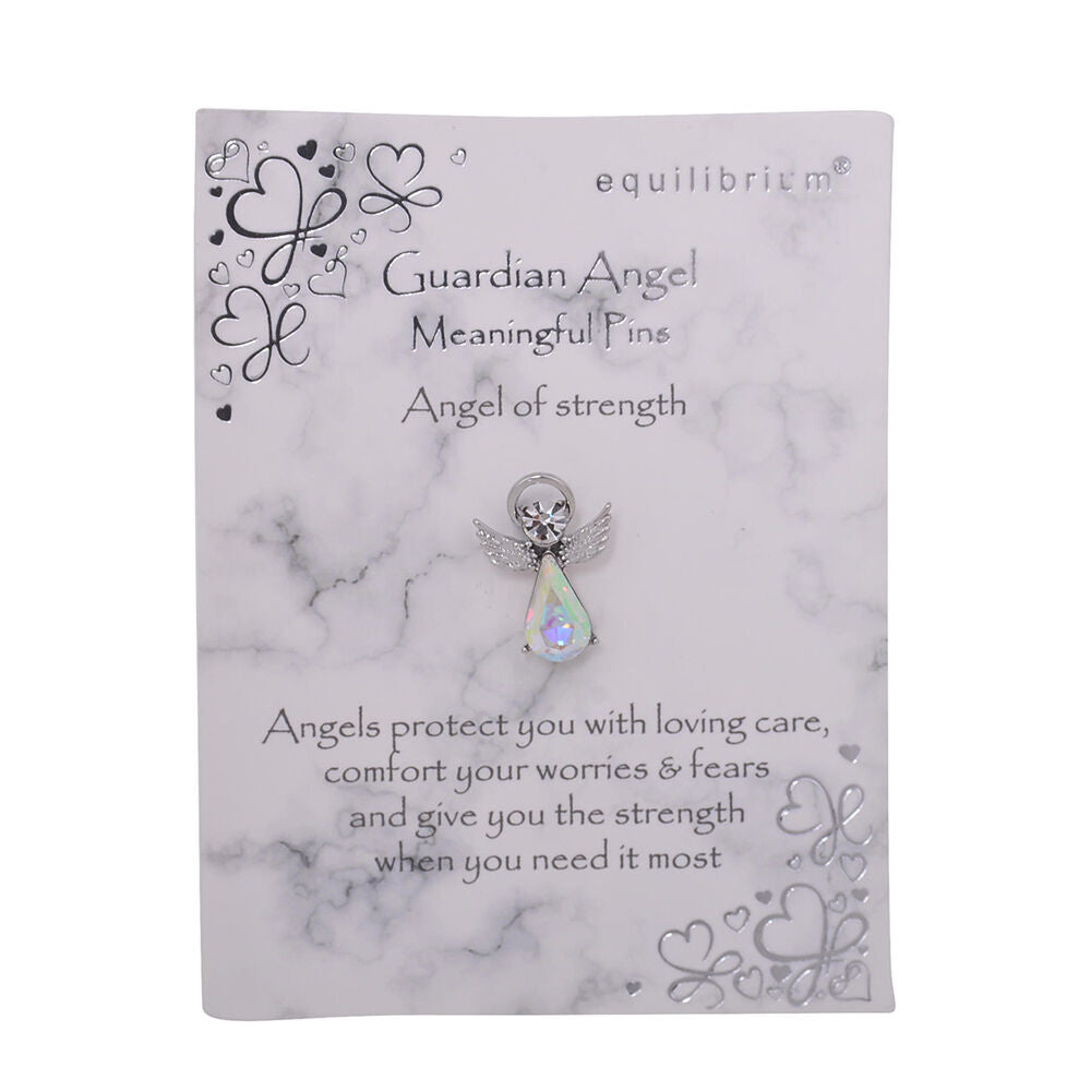 2pc Gibson Gifts Equilibrium Guardian Angel Pin Protection Jewelry Combo Set