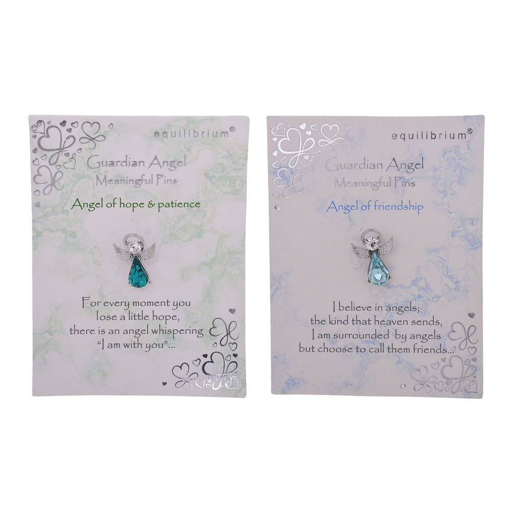 2pc Gibson Gifts Equilibrium Guardian Angel Pin Protection Jewelry Combo Set