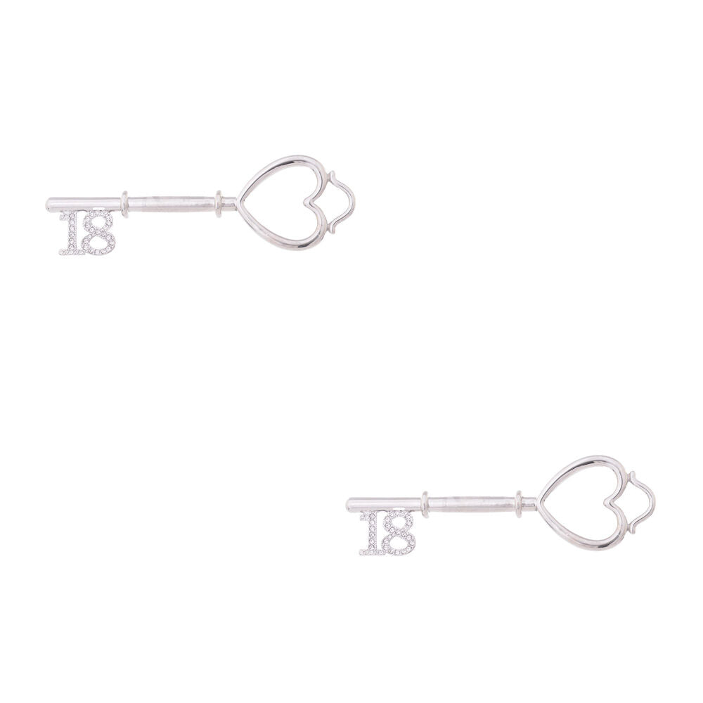 2PK Gibson Gifts Equilibrium Silver Plated 18th Birthday Keepsake Key Gif Box