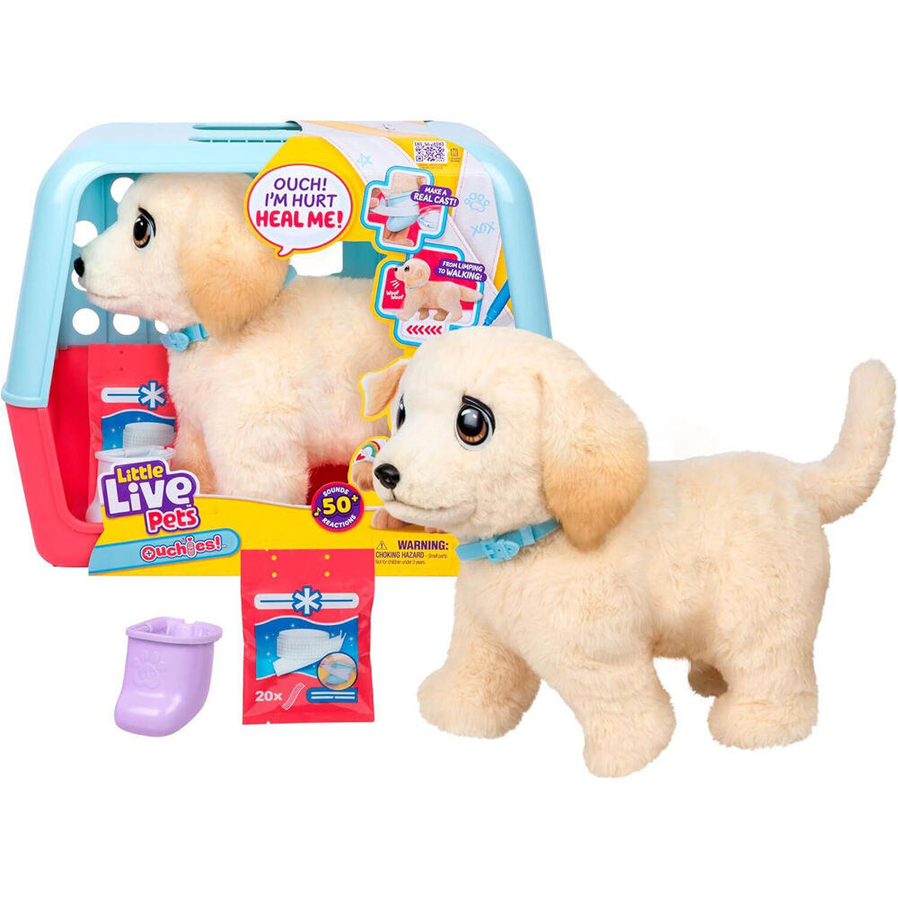 Little Live Pets Ouchies Single Pk Interactive Puppy Plush Toy
