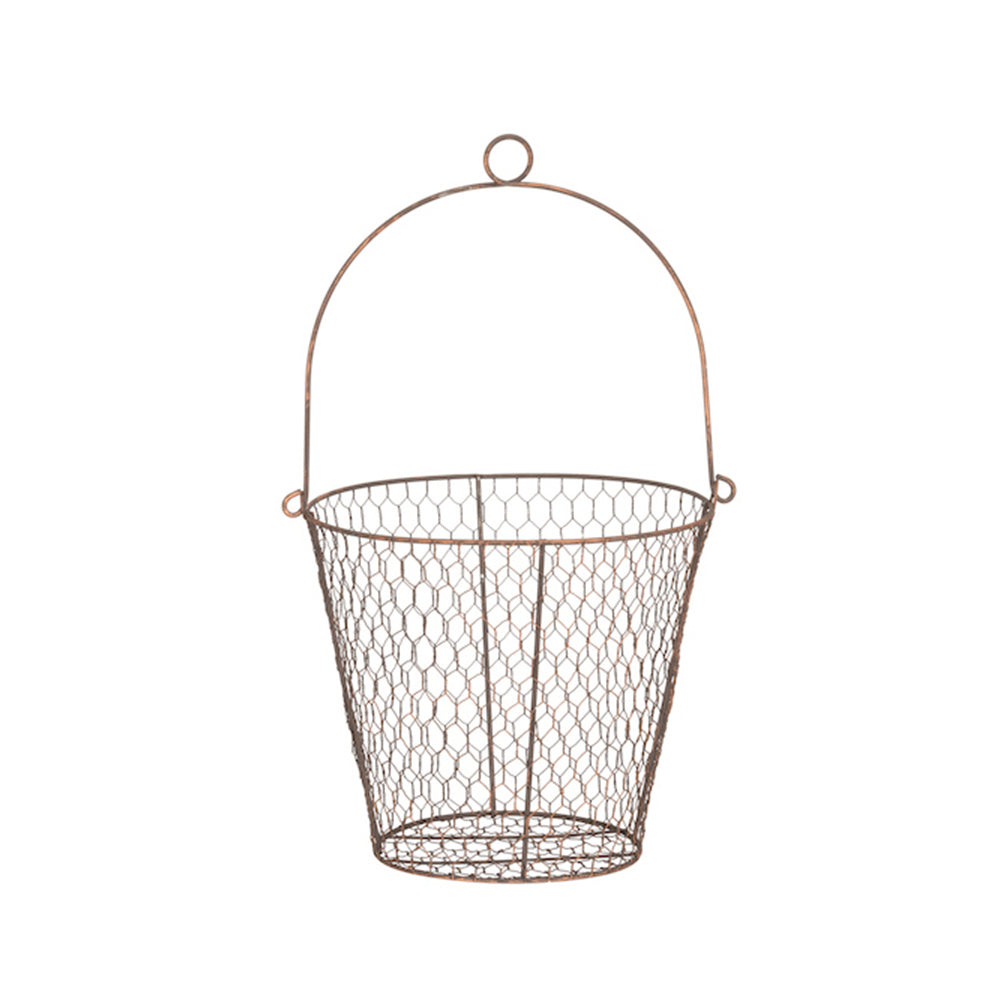 2PK Wire Pot Cover 27cm Plant/Flower Hanging Holder w/ Handle