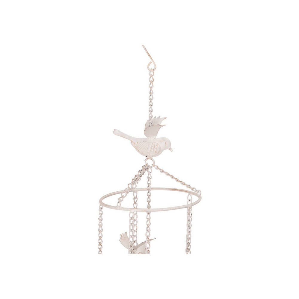 2PK Wind Chime Bird/Rooster Cast Iron Home/Garden Decor White - Assorted