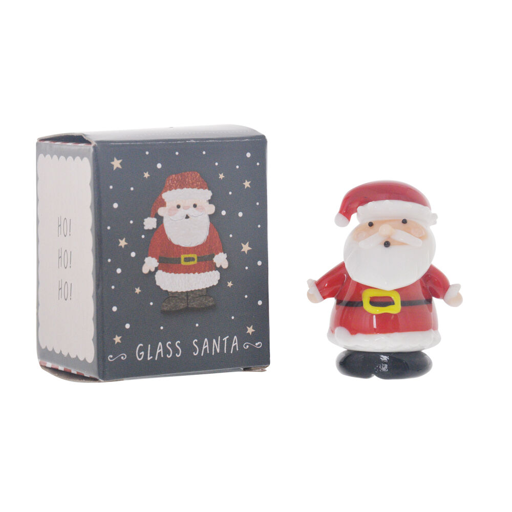 Gibson Gifts Artisan Glass Santa Christmas Decoration Ornament 20x38x44mm