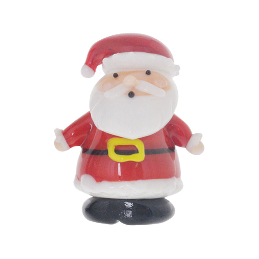 2PK Gibson Gifts Artisan Glass Santa Christmas Decoration Ornament 20x38x44mm