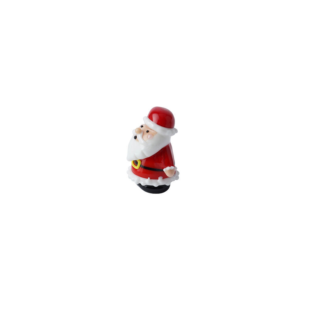 2PK Gibson Gifts Artisan Glass Santa Christmas Decoration Ornament 20x38x44mm