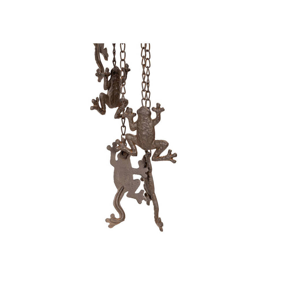 2PK Wind Chime Frog/Dragonfly Cast Iron Home Decor Brown - Assorted