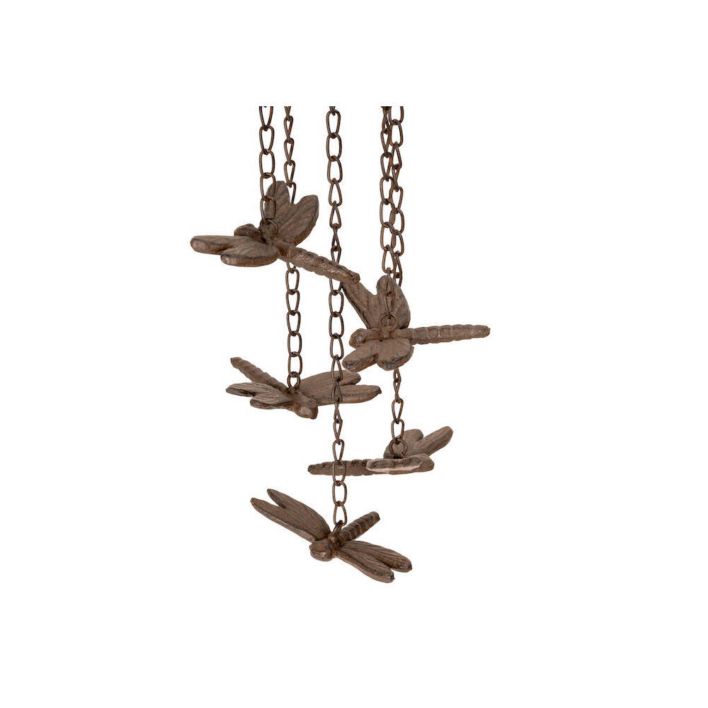 2PK Wind Chime Frog/Dragonfly Cast Iron Home Decor Brown - Assorted