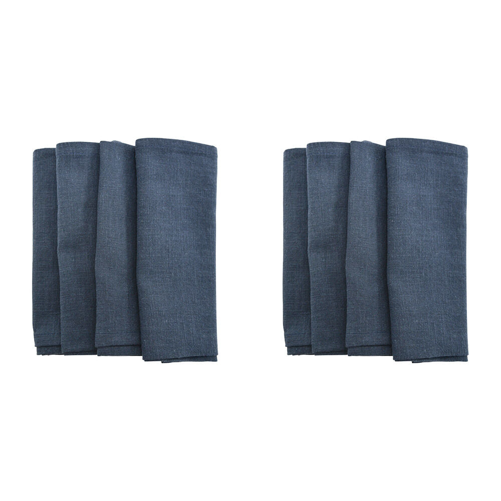 8pc Annabel Trends Napkin Set 44.5cm Stonewashed Ink