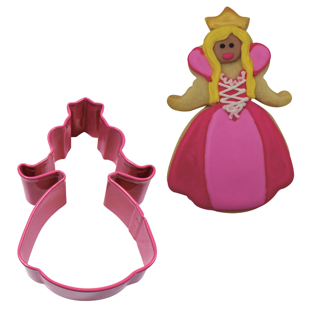 8PK R&M Princess Cookie Cutter Polyresin Coated Steel 12.05cm - Fuchsia
