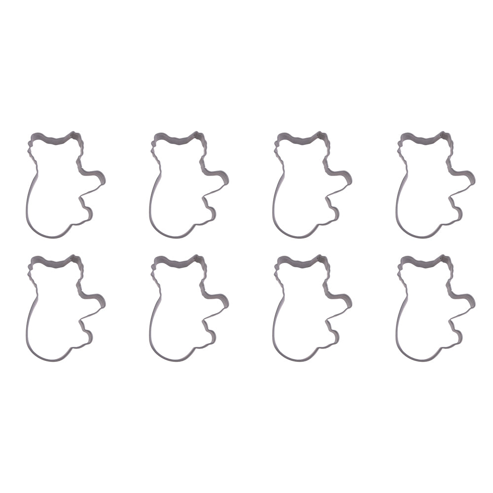 8PK R&M Koala Cookie Cutter Polyresin Coated Steel 9.5cm - Grey