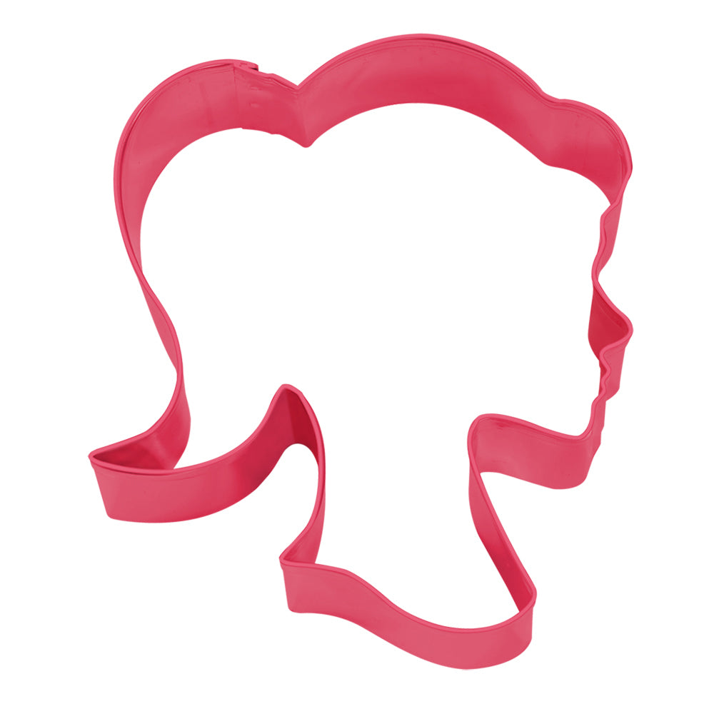 8PK R&M Girl Doll Head Cookie/Biscuit Cutter 9cm - Fuchsia