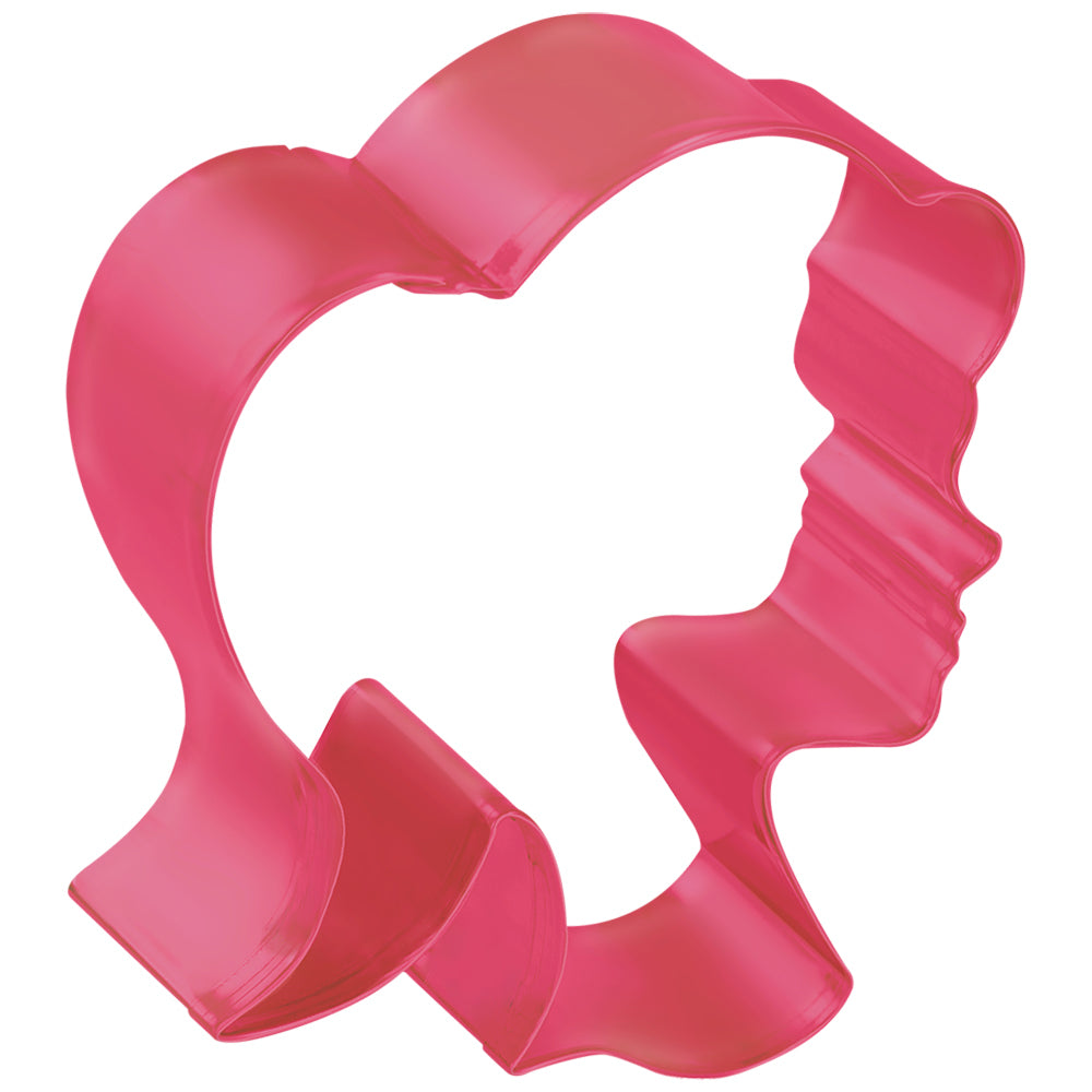 8PK R&M Girl Doll Head Cookie/Biscuit Cutter 9cm - Fuchsia