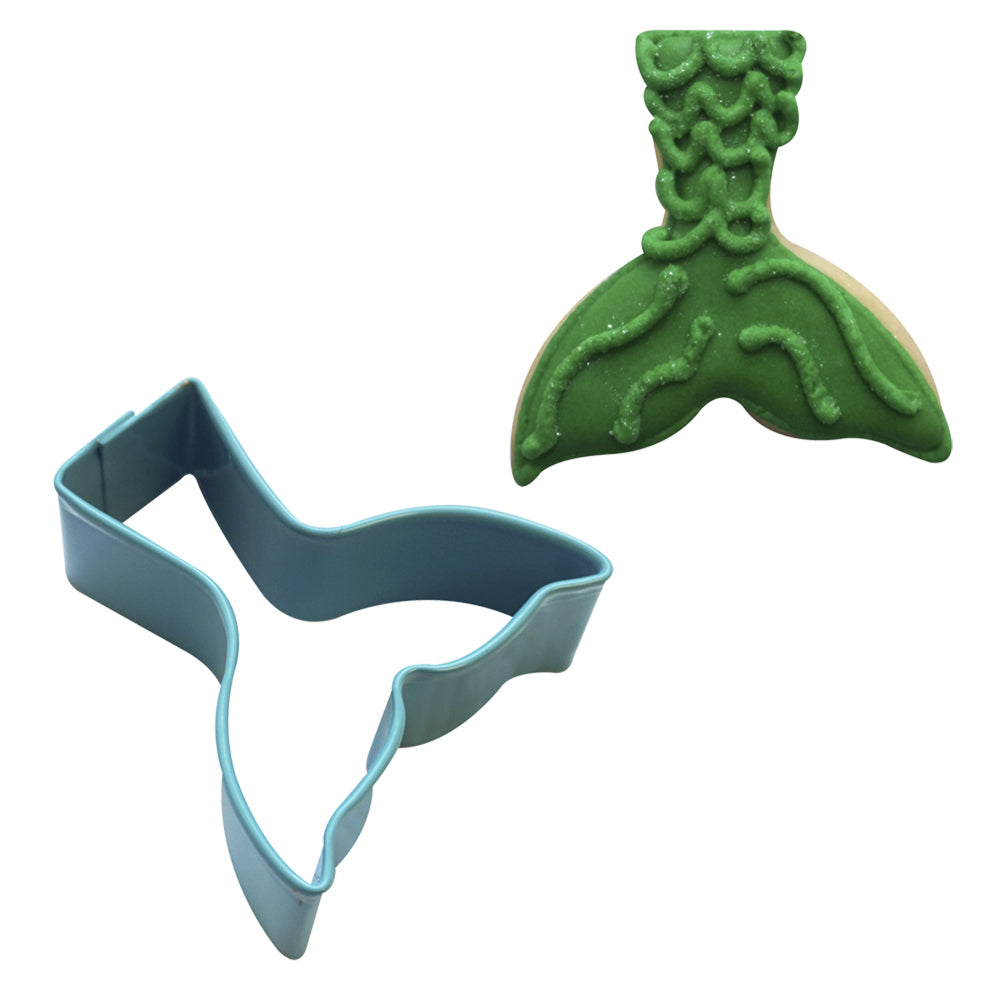 8PK R&M Mini Mermaid Tail Cookie/Biscuit Cutter 4.45cm - Blue