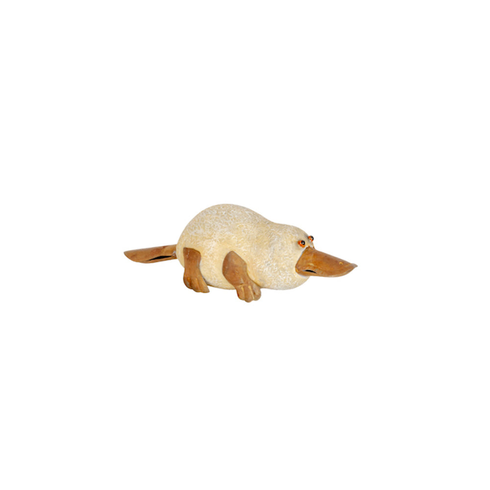 2PK Decorative Platypus Poly Rust 21.5cm Sculpture Decor Small