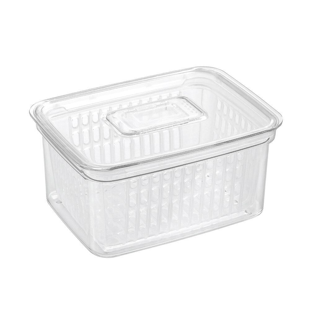 3x Boxsweden Crystal 2.2L Vegetable Storer Fridge Container - Clear