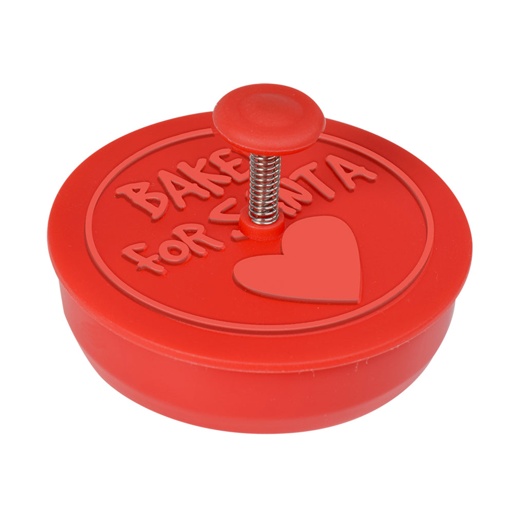 6PK R&M Baked For Santa Pastry & Cookie Stamper 6.4cm - Red