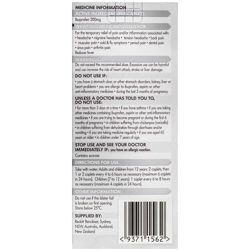 2x 12PK Nurofen 200mg Tablets