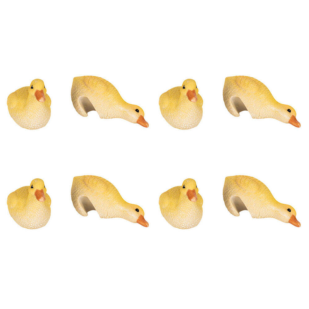 8PK Polyresin Fixed Gap Duckling Pot Sitters Home Plant Pot Decor - Assorted