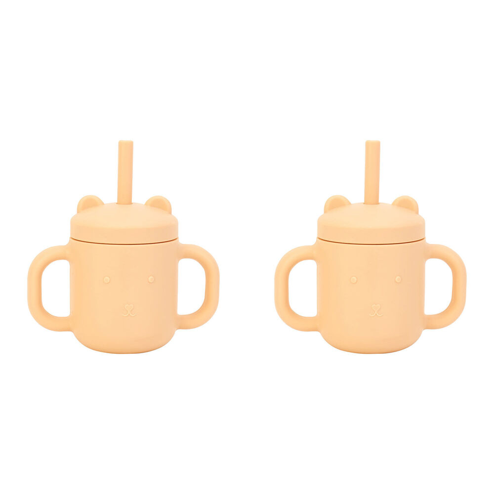 2PK Annabel Trends Mini Sippi Bear Cup w/ Handles Caramel 11.5cm