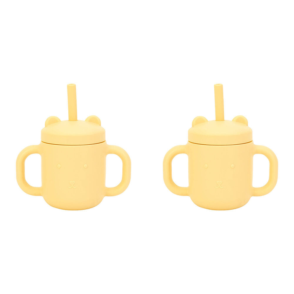 2PK Annabel Trends Mini Sippi Bear Cup w/ Handles Lemon 11.5cm