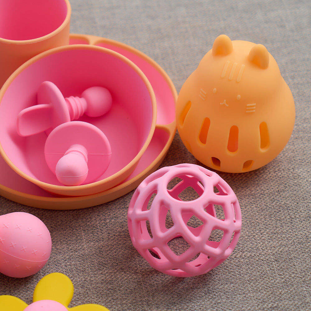 2PK Annabel Trends Silicone Ball Teether Baby Toy 8cm Pink 3m+
