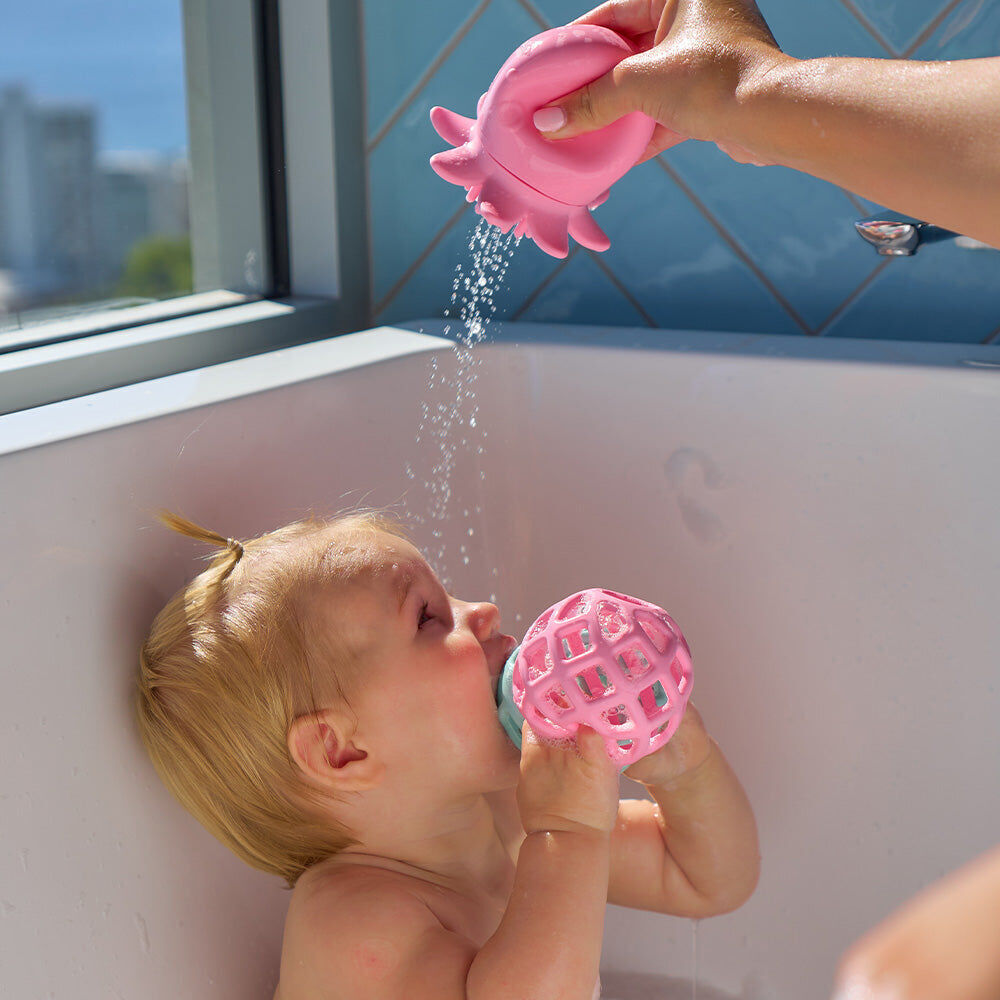 2PK Annabel Trends Silicone Ball Teether Baby Toy 8cm Pink 3m+