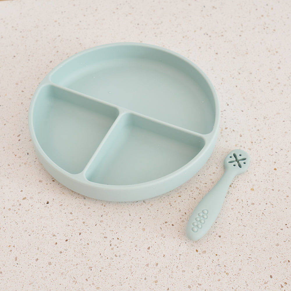 2x 3pc Annabel Trends Silicone Baby Feeding Cutlery Set - Seaside
