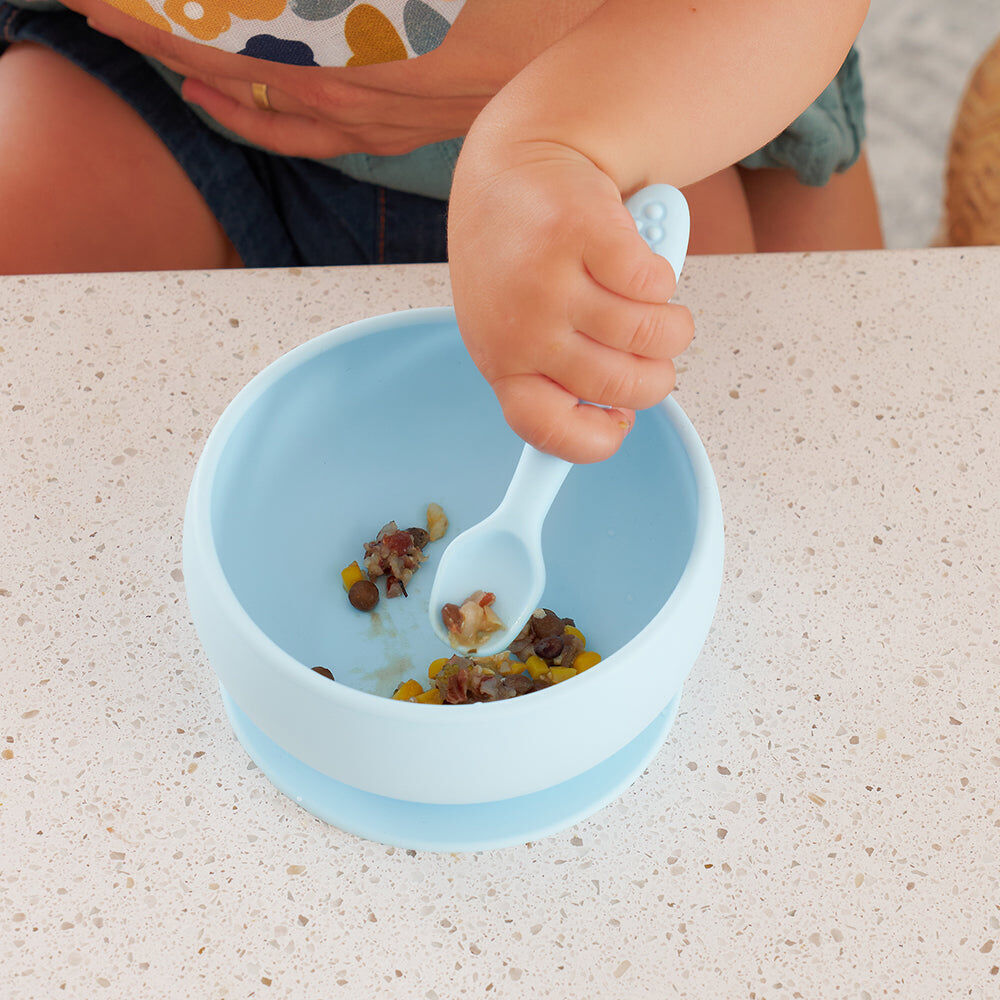 2x 3pc Annabel Trends Silicone Baby Feeding Cutlery Set - Seaside