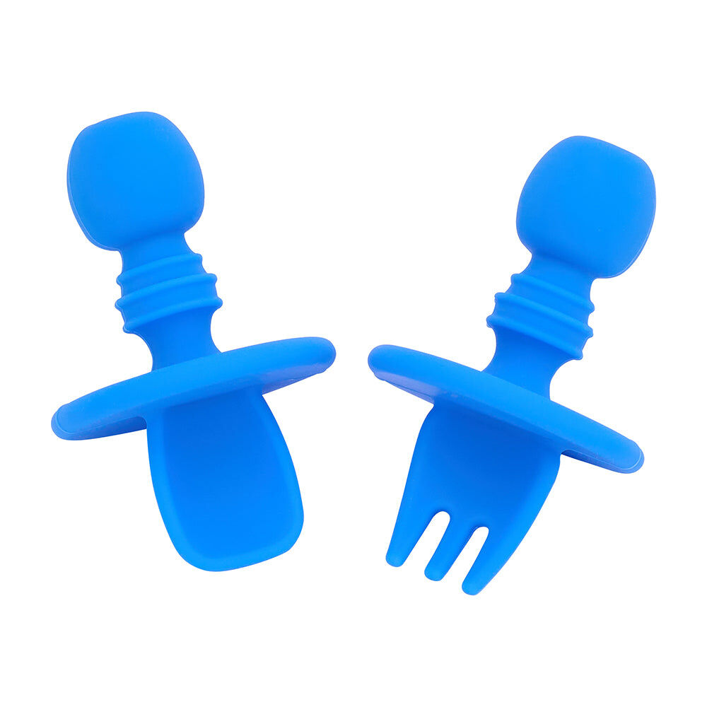 4pc Annabel Trends Silicone Little Spoon & Fork Baby/Toddler - Blue