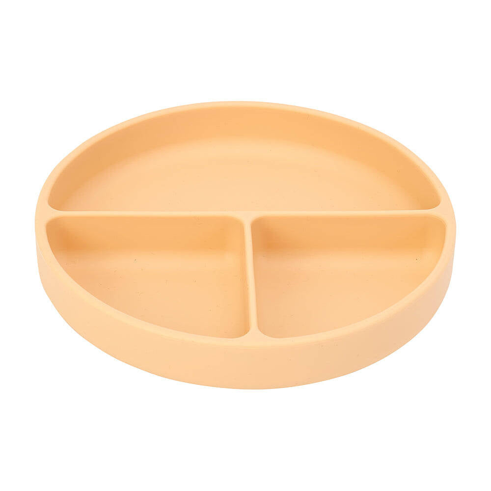 2PK Annabel Trends Silicone Suction Divided Plate 18cm - Caramel