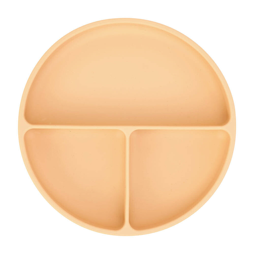 2PK Annabel Trends Silicone Suction Divided Plate 18cm - Caramel