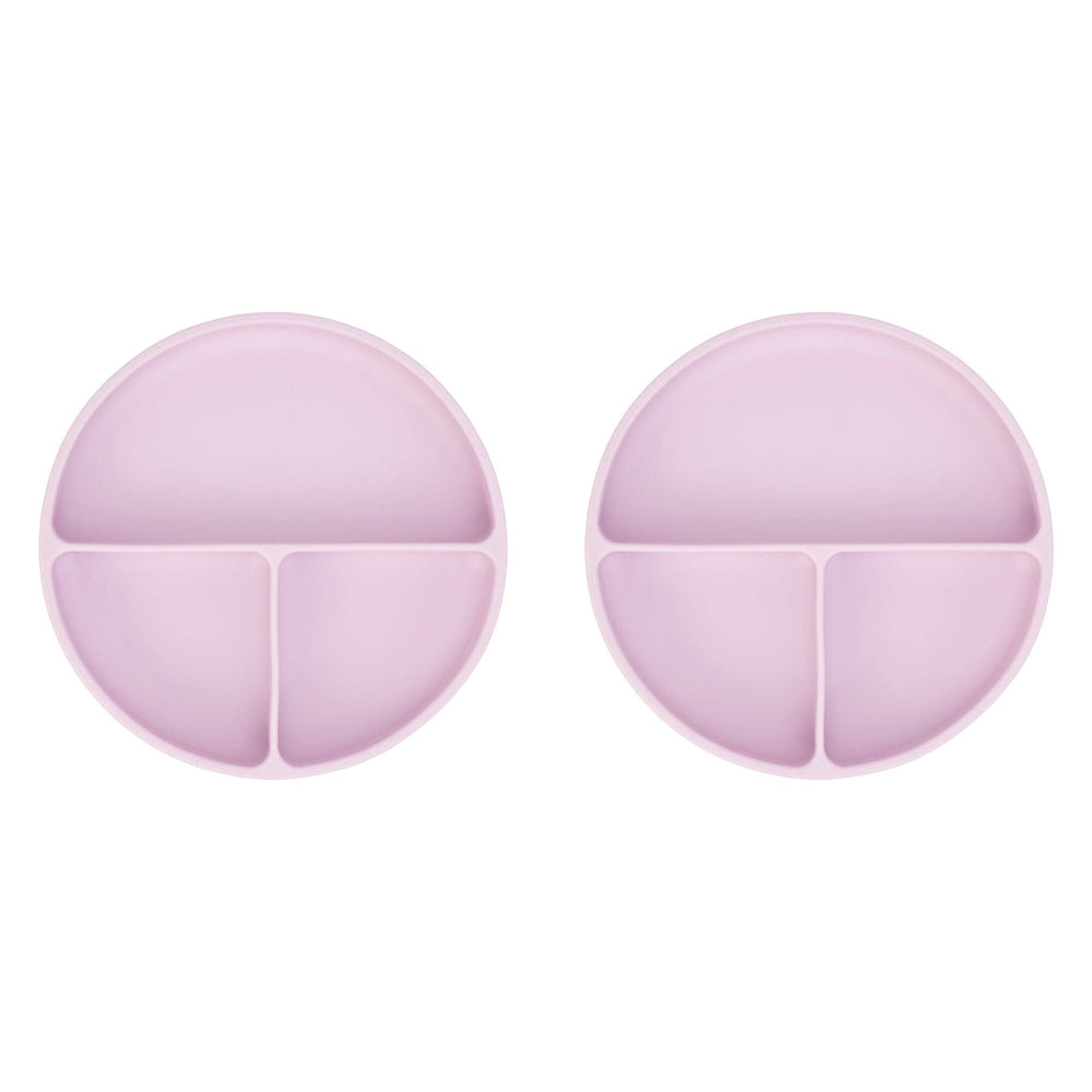 2PK Annabel Trends Silicone Suction Divided Plate 18cm - Lilac