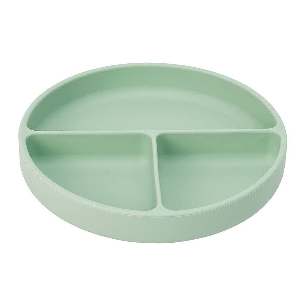2PK Annabel Trends Silicone Suction Divided Plate 18cm - Moss