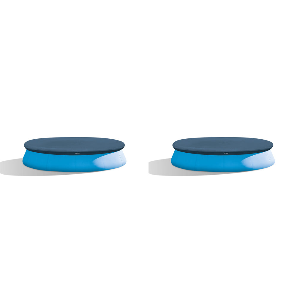 2PK Intex Easy Set Outdoor Pool Cover Round 3.9mx30cm - Blue