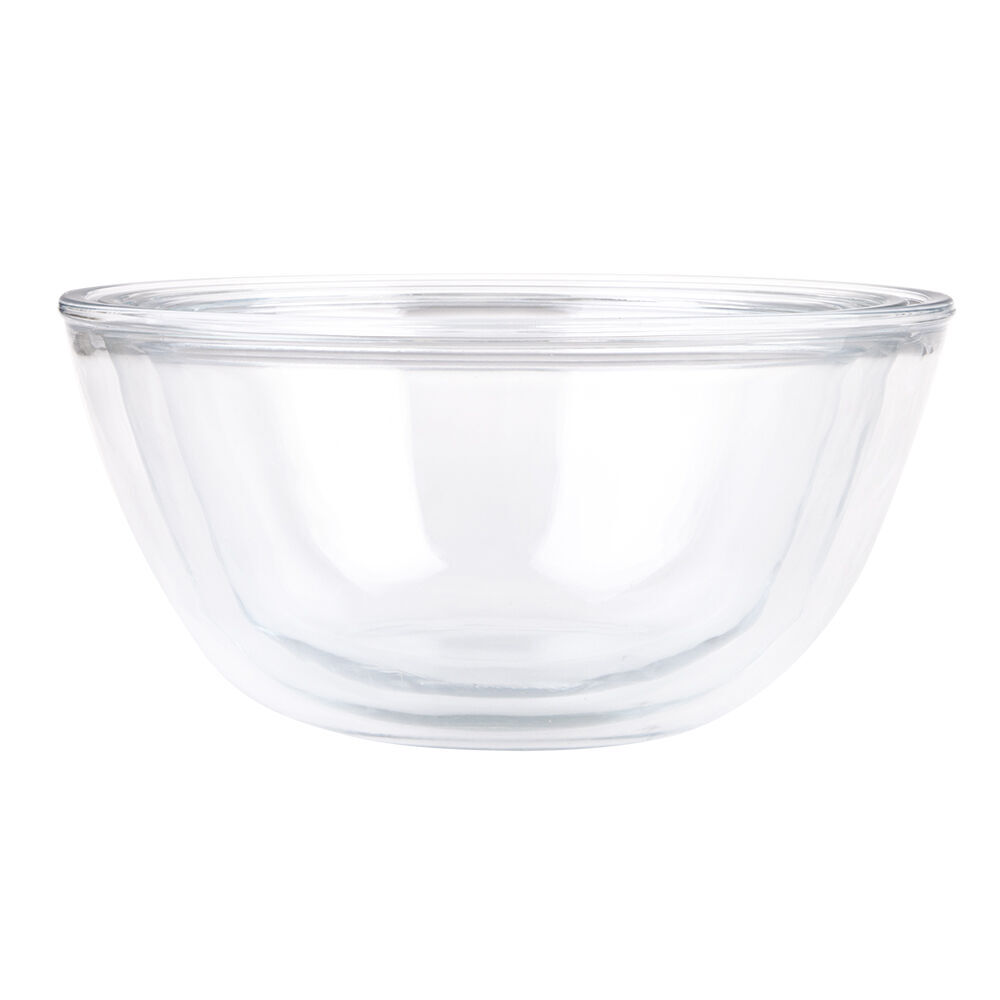 3PK Daily Bake Borosilicate Glass Mixing Bowl 21cm/2L - Clear