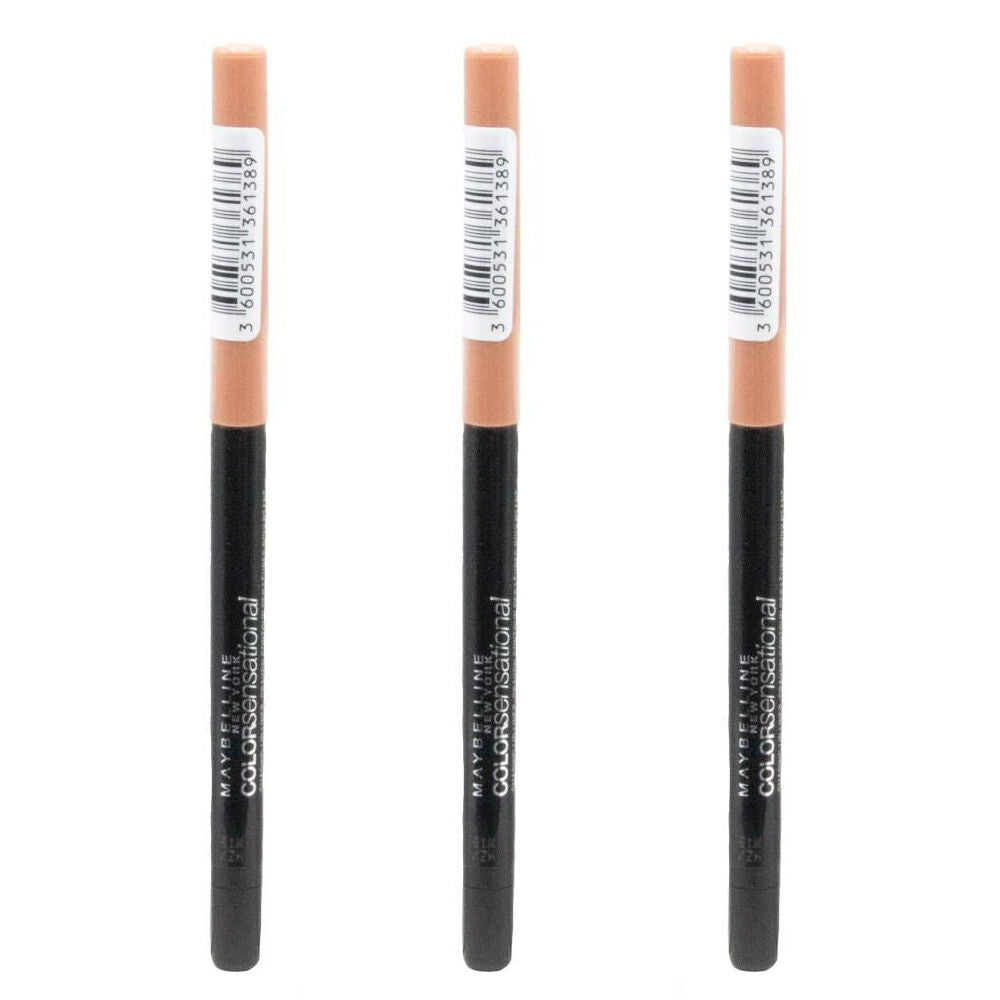 3PK Maybelline Colour Sensational Shaping Lip Liner Nude Whisper Makeup