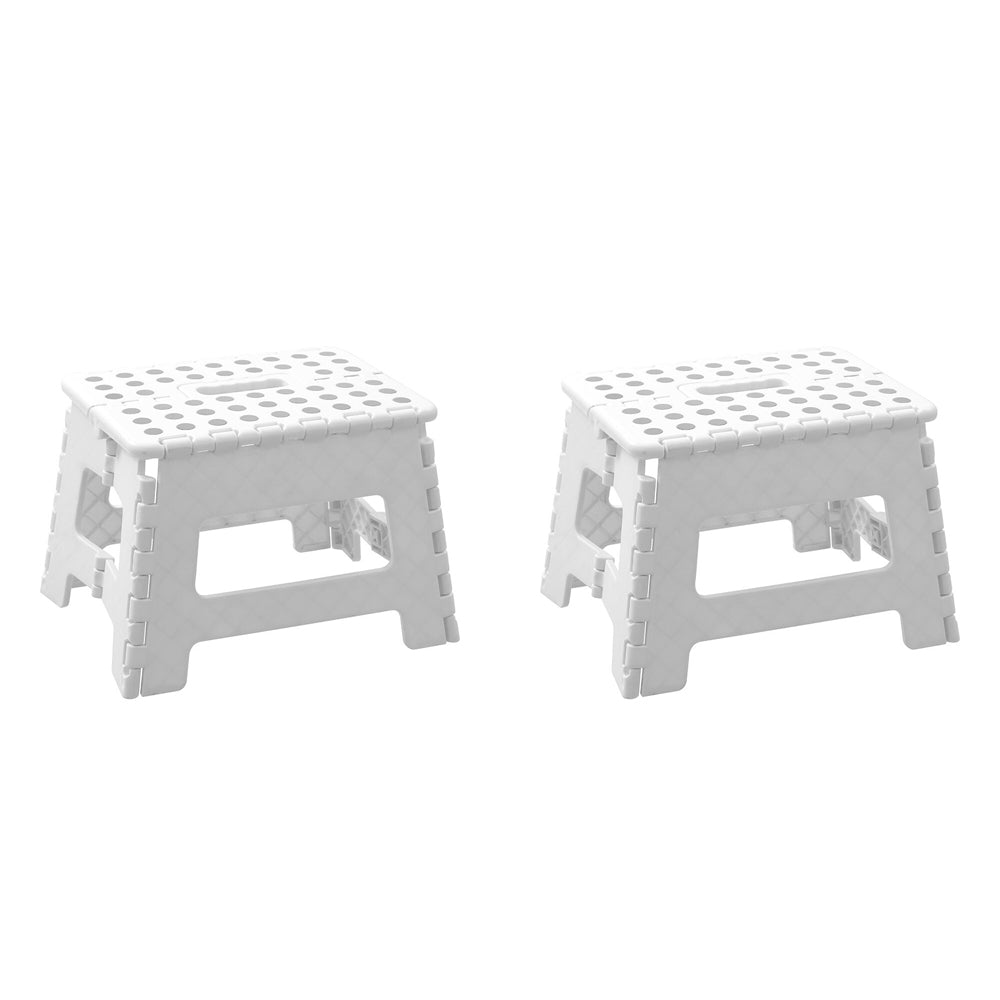 2x Boxsweden Foldaway 29x22cm Step Stool Small - White