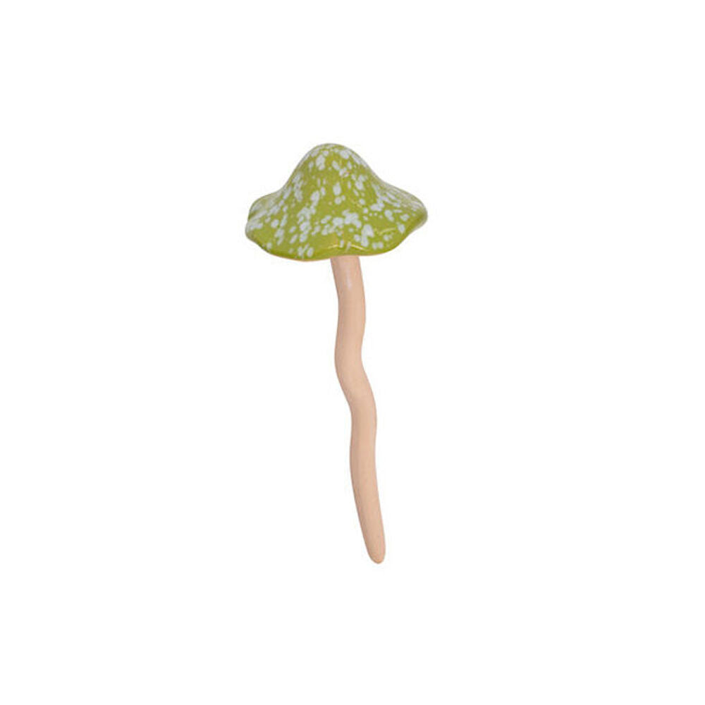 2PK Ceramic Mushroom Green Large 10x27cm - Assorted