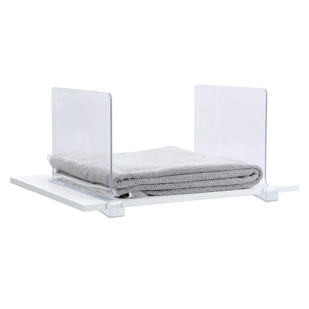 2PK 2pc Boxsweden 28cm Crystal Shelf Adjustable Divider Organiser