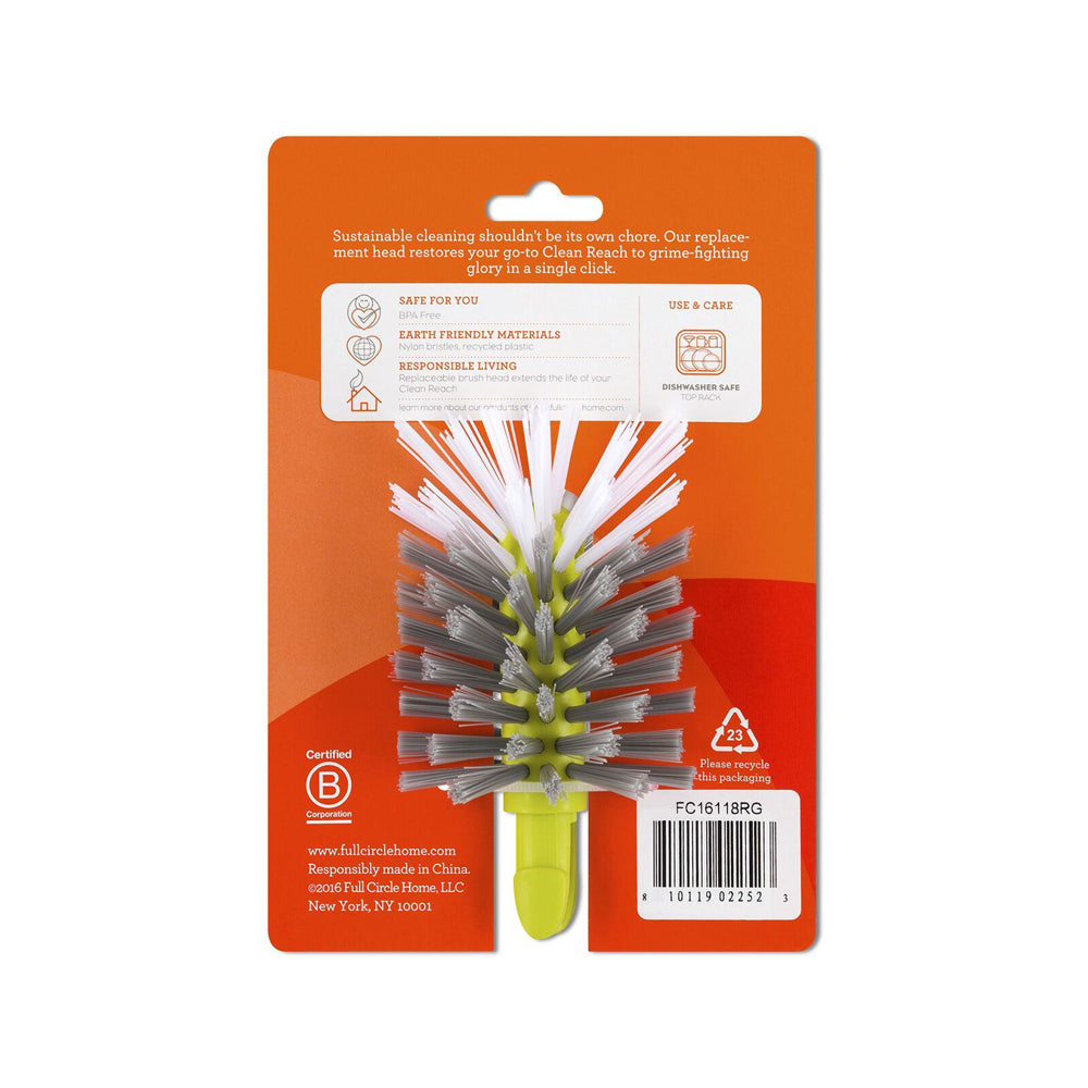 2PK Full Circle Clean Reach Cleaning Brush Head Refill - Green